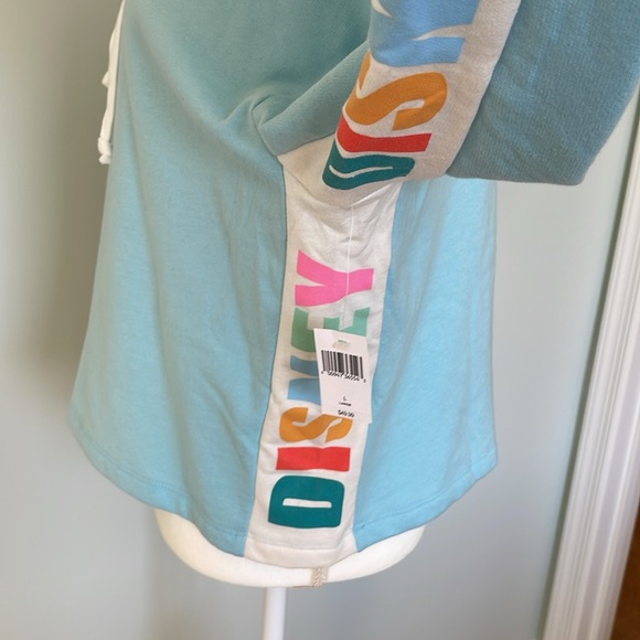 NWT Women's Disney Magic Pale Blue Cropped Hoodie - Picture 3 of 10